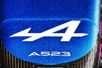 Alpine F1 Team A523 nosecone. Formula 1 World Championship, Rd 13, Belgian Grand Prix, Spa Francorchamps, Belgium,