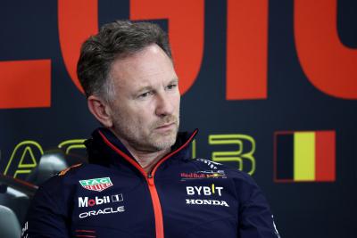 Christian Horner (GBR) Red Bull Racing Team Principal in the FIA Press Conference. Formula 1 World Championship, Rd 13,
