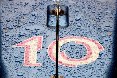 Wet Alpine F1 Team A523. Formula 1 World Championship, Rd 13, Belgian Grand Prix, Spa Francorchamps, Belgium, Sprint