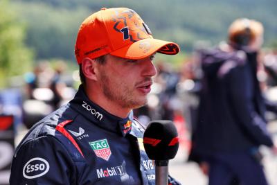 Max Verstappen (NLD) Red Bull Racing, first position, in Sprint Qualifying parc ferme. Formula 1 World Championship, Rd