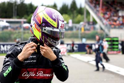 Zhou Guanyu (CHN) Alfa Romeo F1 Team on the grid. Formula 1 World Championship, Rd 13, Belgian Grand Prix, Spa