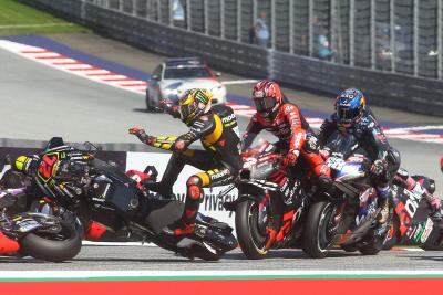 Marco Bezzecchi crash, Sprint Race, Austrian MotoGP, 19 August
