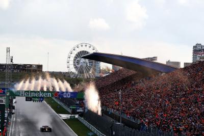 Race winner Max Verstappen (NLD) Red Bull Racing RB19 at the end of the race. Formula 1 World Championship, Rd 14, Dutch