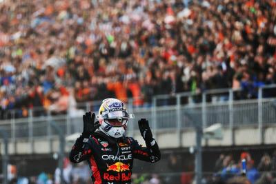 Race winner Max Verstappen (NLD) Red Bull Racing celebrates in parc ferme. Formula 1 World Championship, Rd 14, Dutch