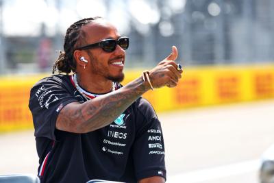 Lewis Hamilton (GBR) Mercedes AMG F1 on the drivers' parade. Formula 1 World Championship, Rd 15, Italian Grand Prix,