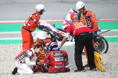 Enea Bastianini crash, MotoGP race, Catalunya MotoGP, 3 September