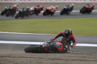 Maverick Vinales crash, MotoGP race, Japanese MotoGP, 1 October