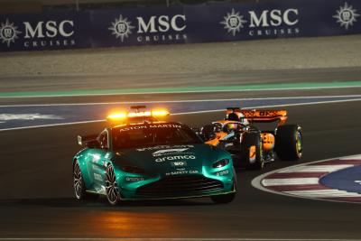  MCL60 leads behind the Aston Martin FIA Safety Car. Formula 1 World Championship, Rd 18, Qatar