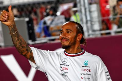 Lewis Hamilton (GBR) Mercedes AMG F1 on the drivers' parade. Formula 1 World Championship, Rd 18, Qatar Grand Prix, Doha,