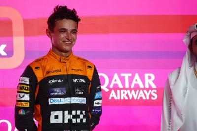 3rd place Lando Norris (GBR) McLaren. Formula 1 World Championship, Rd 18, Qatar Grand Prix, Doha, Qatar, Race Day.-