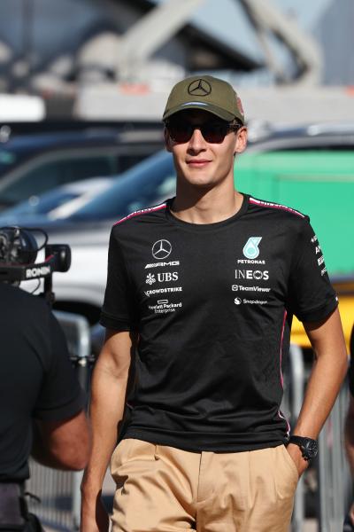 George Russell (GBR ) Mercedes AMG F1.Kejuaraan Dunia Formula 1, Rd 19, Grand Prix Amerika Serikat, Austin, Texas, AS,