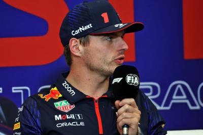 Max Verstappen (NLD) Red Bull Racingi in the FIA Press Conference. Formula 1 World Championship, Rd 19, United States