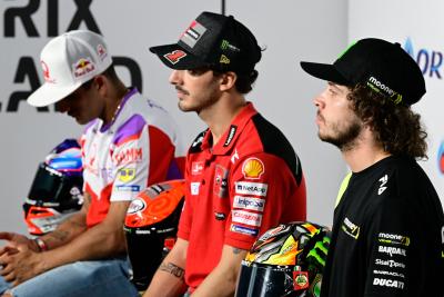 Jorge Martin, Francesco Bagnaia, Marco Bezzecchi, Thailand MotoGP 26 October