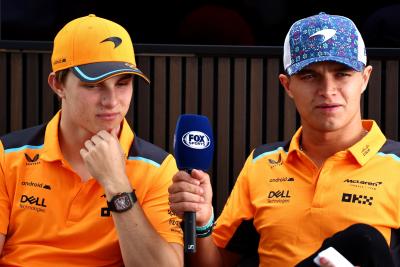 (L to R): Oscar Piastri (AUS) McLaren with team mate Lando Norris (GBR) McLaren. Formula 1 World Championship, Rd 20,