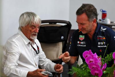 (L to R): Bernie Ecclestone (GBR) with Christian Horner (GBR) Red Bull Racing Team Principal. Formula 1 World