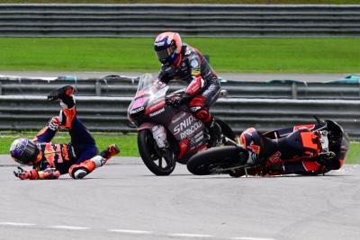 Jose Antonio Rueda crash, Moto3 race, Malaysia MotoGP, 12 November