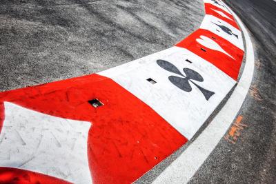 Circuit atmosphere - kerb detail. Formula 1 World Championship, Rd 22, Las Vegas Grand Prix, Las Vegas, Nevada, USA,