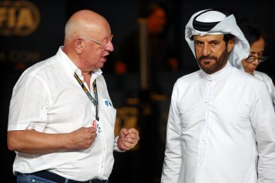 (L to R): Dieter Rencken (RSA) Motorsport Adviser to FIA President with Mohammed Bin Sulayem (UAE) FIA President. Formula