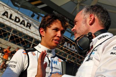 Alexander Albon (THA) Williams Racing with James Urwin (GBR) Williams Racing Race Engineer on the grid. Formula 1 World