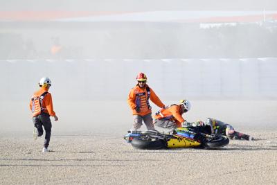 Marco Bezzecchi crash, MotoGP race, Valencia MotoGP, 26 November