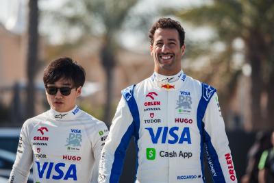 (L to R): Yuki Tsunoda (JPN) RB and Daniel Ricciardo (AUS) RB. Formula 1 Testing, Sakhir, Bahrain, Day One.-
