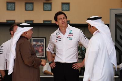 Toto Wolff (GER) Mercedes AMG F1 Shareholder and Executive Director with Crown Prince Shaikh Salman bin Isa Hamad Al Khalifa