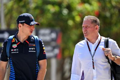 (L to R): Max Verstappen (NLD) Red Bull Racing with his father Jos Verstappen (NLD). Formula 1 World Championship, Rd 1,