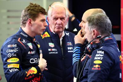 Max Verstappen (NLD) Red Bull Racing with Dr Helmut Marko (AUT) Red Bull Motorsport Consultant; Christian Horner (GBR) Red