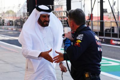 (L to R): Mohammed Bin Sulayem (UAE) FIA President with Christian Horner (GBR) Red Bull Racing Team Principal. Formula 1