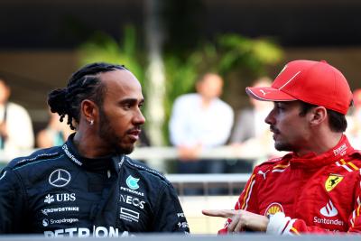(L to R): Lewis Hamilton (GBR) Mercedes AMG F1 with Charles Leclerc (MON) Ferrari. Formula 1 World Championship, Rd 1,