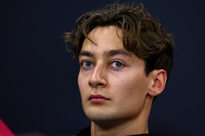 George Russell (GBR) Mercedes AMG F1 in the FIA Press Conference. Formula 1 World Championship, Rd 4, Japanese Grand Prix,