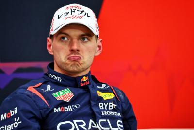 Max Verstappen (NLD) Red Bull Racing in the post qualifying FIA Press Conference. Formula 1 World Championship, Rd 4,