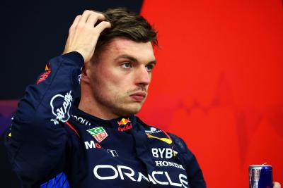 Max Verstappen (NLD) Red Bull Racing in the post qualifying FIA Press Conference. Formula 1 World Championship, Rd 4,