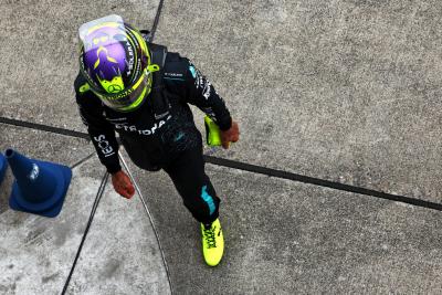 Lewis Hamilton (GBR) Mercedes AMG F1 in qualifying parc ferme. Formula 1 World Championship, Rd 4, Japanese Grand Prix,