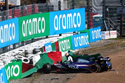 Daniel Ricciardo (AUS) RB VCARB 01 and Alexander Albon (THA) Williams Racing FW46 crashed out of the race. Formula 1 World