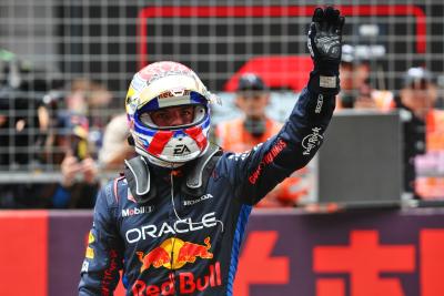 Max Verstappen (NLD) Red Bull Racing celebrates first position in Sprint. Formula 1 World Championship, Rd 5, Chinese