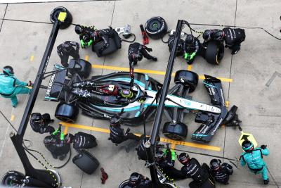 Lewis Hamilton (GBR) Mercedes AMG F1 W15 makes a pit stop. Formula 1 World Championship, Rd 5, Chinese Grand Prix,