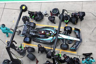 Lewis Hamilton (GBR) Mercedes AMG F1 W15 makes a pit stop. Formula 1 World Championship, Rd 5, Chinese Grand Prix,