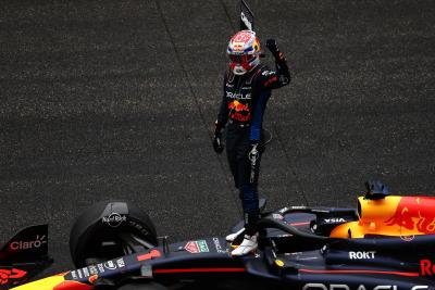 Race winner Max Verstappen (NLD) Red Bull Racing RB20 celebrates in parc ferme. Formula 1 World Championship, Rd 5,