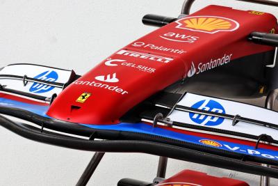 Ferrari SF-24 nosecone - HP / blue livery. Formula 1 World Championship, Rd 6, Miami Grand Prix, Miami, Florida, USA,