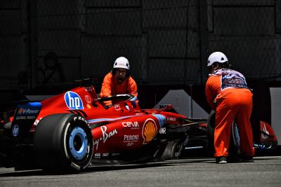 Charles Leclerc (MON) Ferrari SF-24 stopped in the practice session. Formula 1 World Championship, Rd 6, Miami Grand Prix,