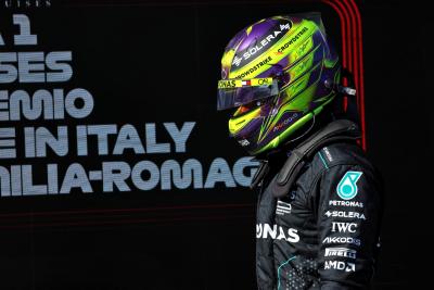 Lewis Hamilton (GBR) Mercedes AMG F1 in qualifying parc ferme. Formula 1 World Championship, Rd 7, Emilia Romagna Grand