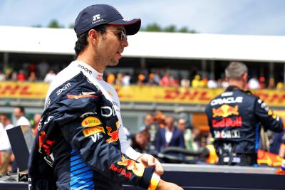 Sergio Perez (MEX) Red Bull Racing on the grid. Formula 1 World Championship, Rd 7, Emilia Romagna Grand Prix, Imola,