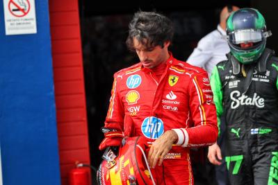 Carlos Sainz Jr (ESP) Ferrari in parc ferme. Formula 1 World Championship, Rd 7, Emilia Romagna Grand Prix, Imola, Italy,
