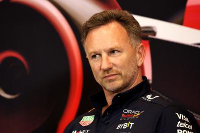 Christian Horner (GBR) Red Bull Racing Team Principal in the FIA Press Conference. Formula 1 World Championship, Rd 8,