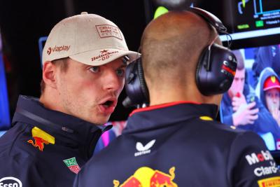 Max Verstappen (NLD) Red Bull Racing with Gianpiero Lambiase (ITA) Red Bull Racing Engineer. Formula 1 World Championship,