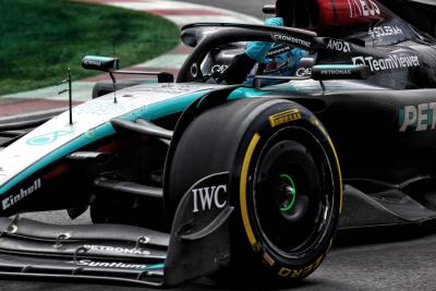 George Russell (GBR) Mercedes AMG F1 W15 celebrates at the end of the race. Formula 1 World Championship, Rd 9, Canadian