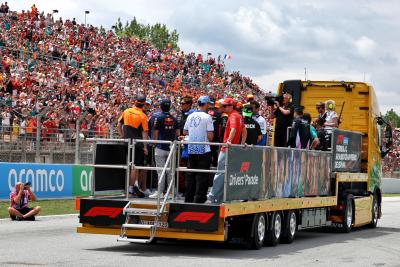 Drivers' parade. Formula 1 World Championship, Rd 10, Spanish Grand Prix, Barcelona, Spain, Race Day.-