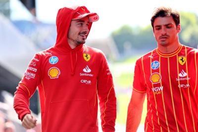 (L to R): Charles Leclerc (MON) Ferrari with team mate Carlos Sainz Jr (ESP) Ferrari. Formula 1 World Championship, Rd 11,