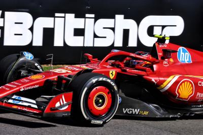 Carlos Sainz Jr (ESP) Ferrari SF-24 makes a pit stop. Formula 1 World Championship, Rd 12, British Grand Prix,